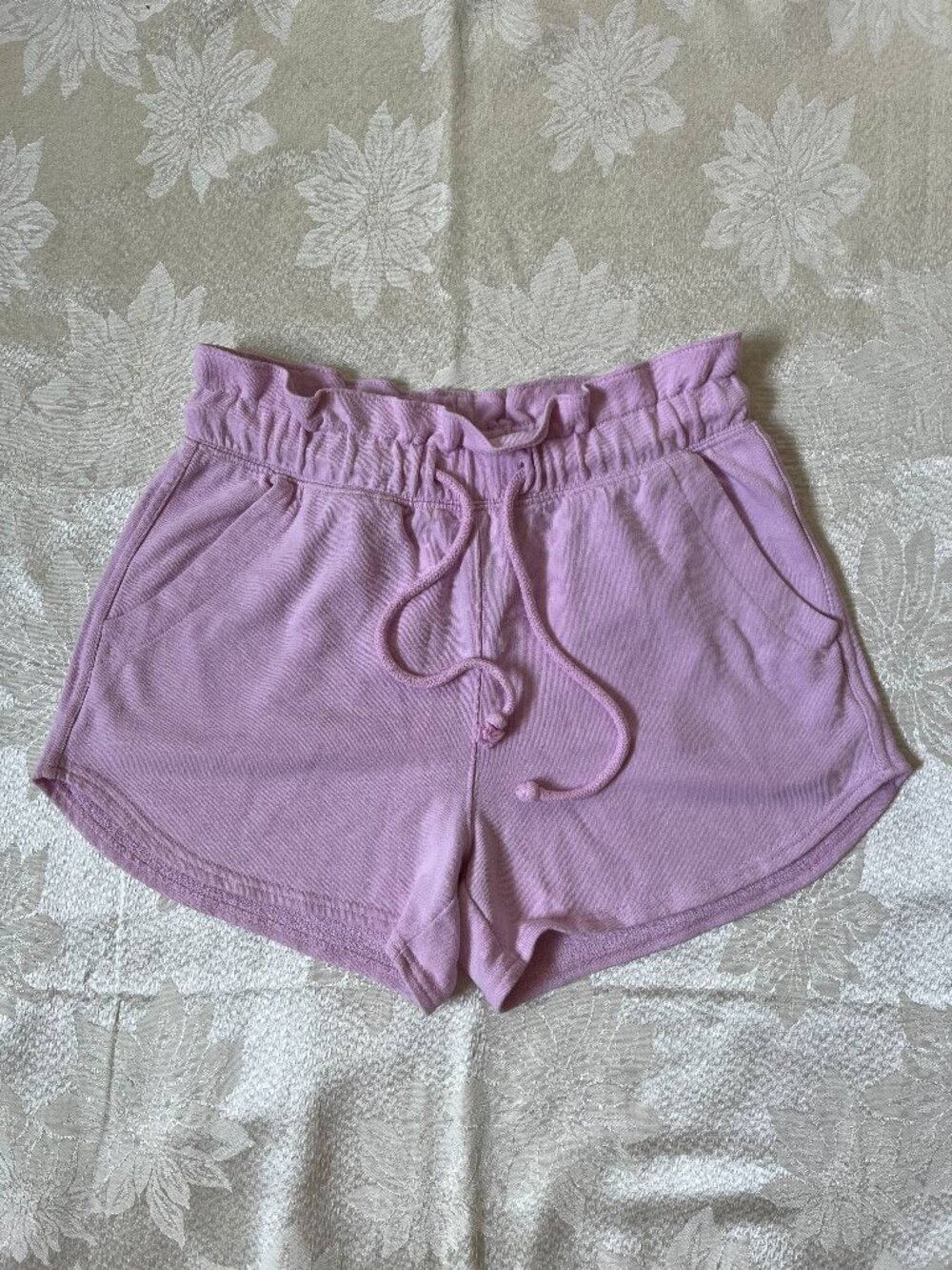 Universal Thread Paperbag Waist High-rise Cotton Blend Drawstring Shorts